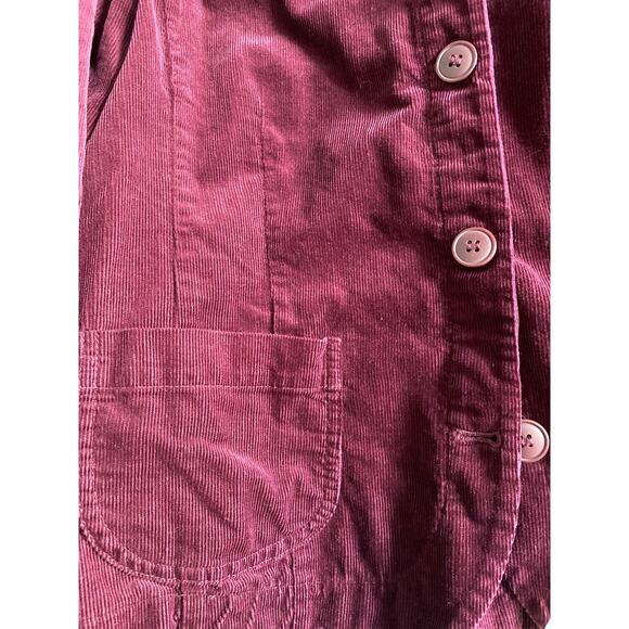 Crazy Horse Burgundy Maroon Lightweight Corduroy Button Jacket Sz XL - Picture 5 of 8